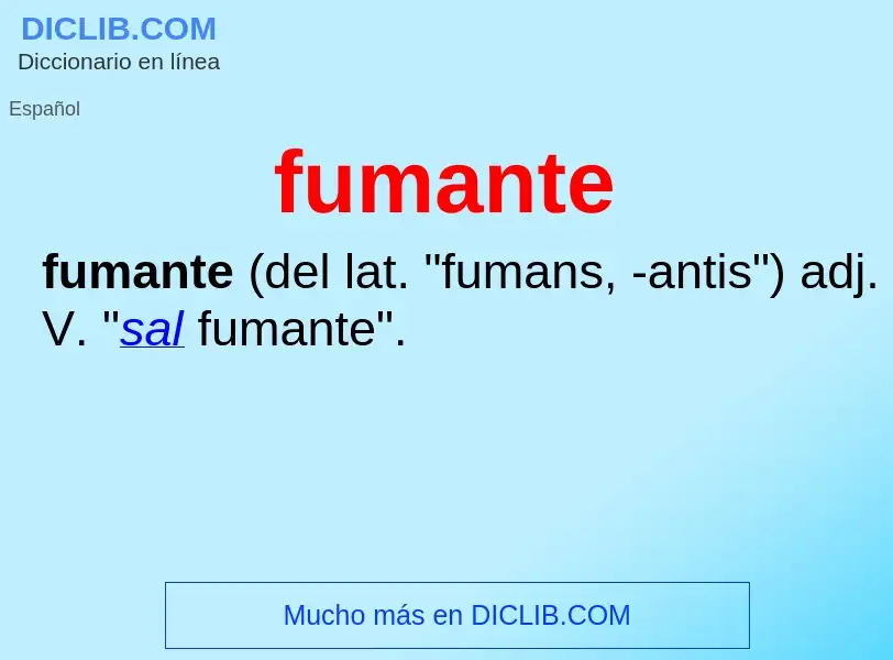 Wat is fumante - definition