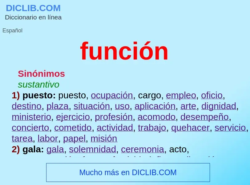 Wat is función - definition