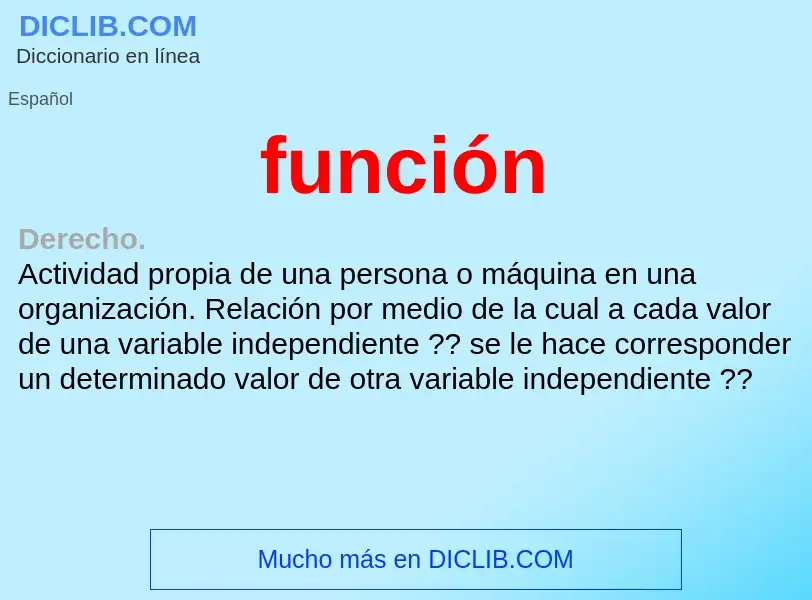 ¿Qué es función? - significado y definición