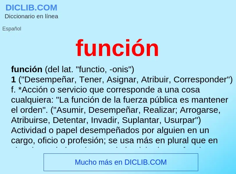 ¿Qué es función? - significado y definición