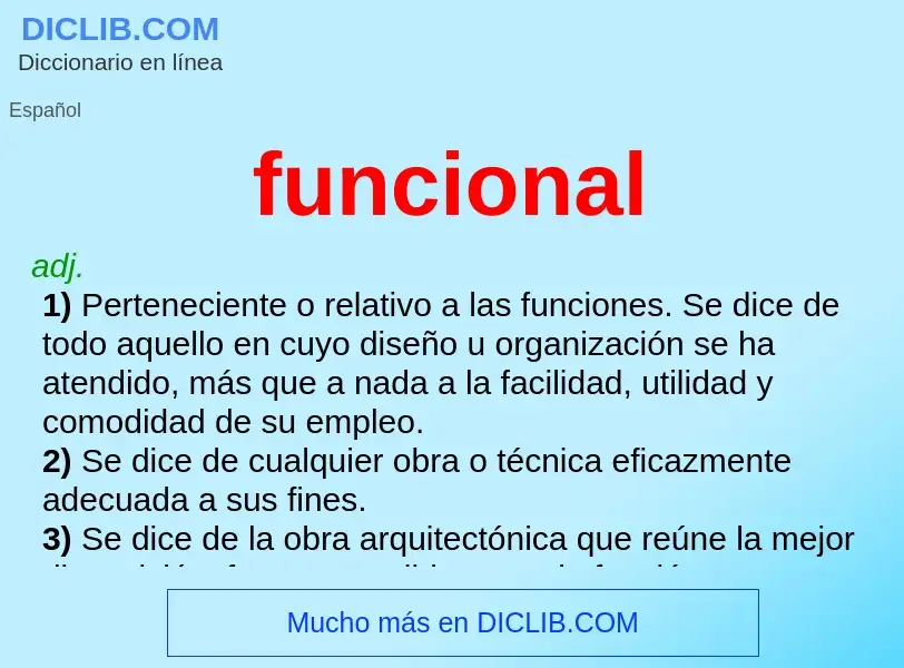 What is funcional - meaning and definition