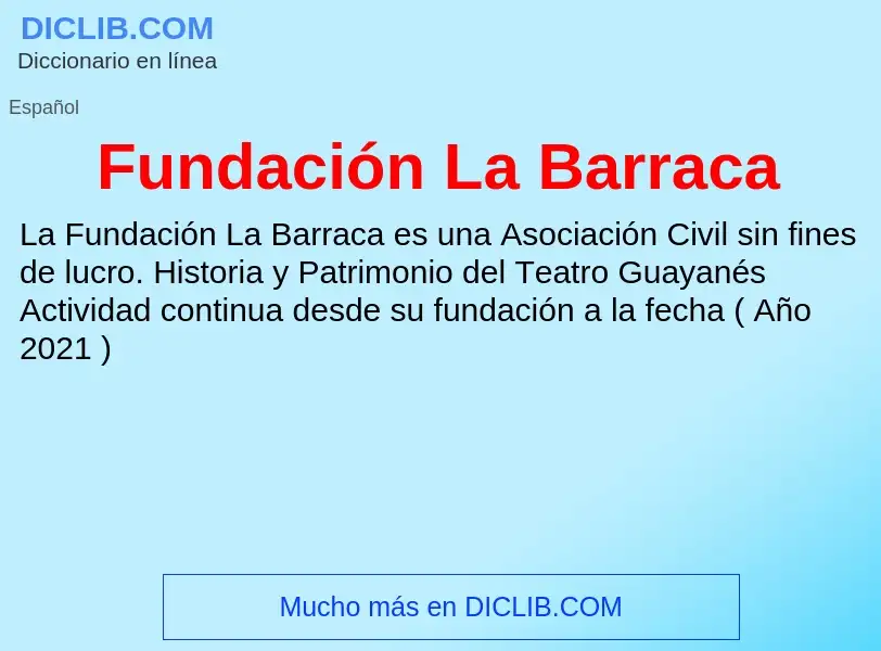 What is Fundación La Barraca - definition