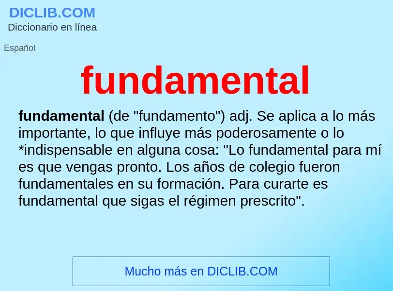 What is fundamental - meaning and definition