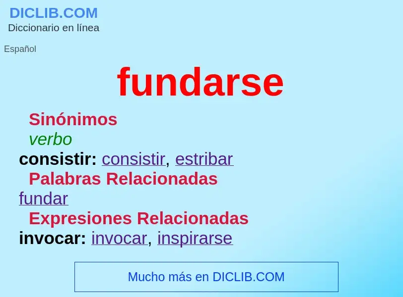 What is fundarse - definition