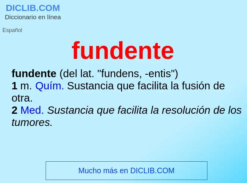 What is fundente - definition