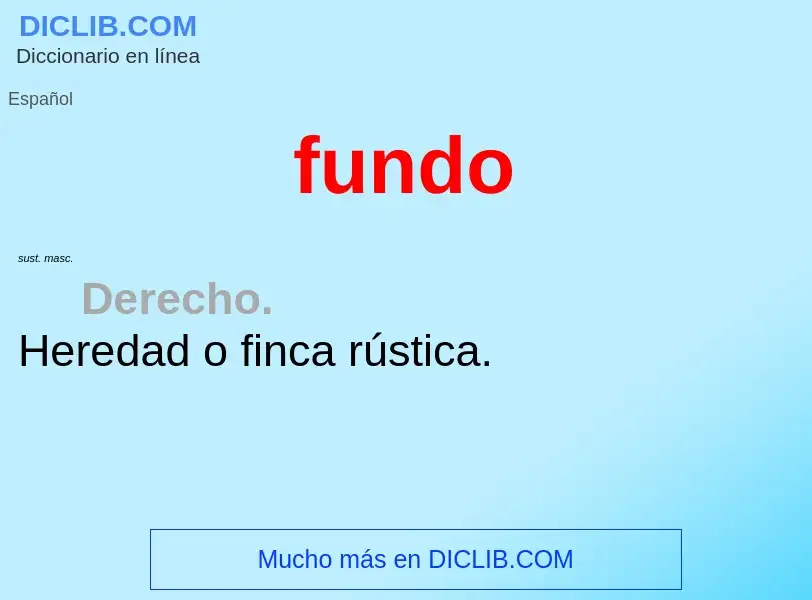 What is fundo - definition