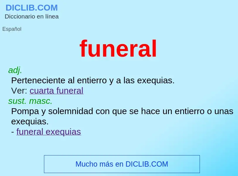 Wat is funeral - definition