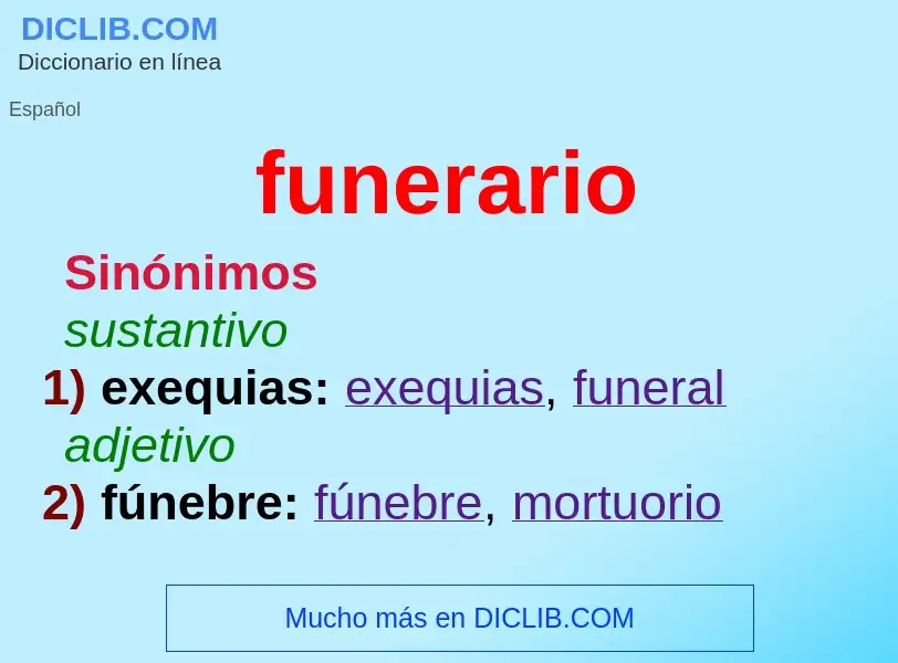 Was ist funerario - Definition