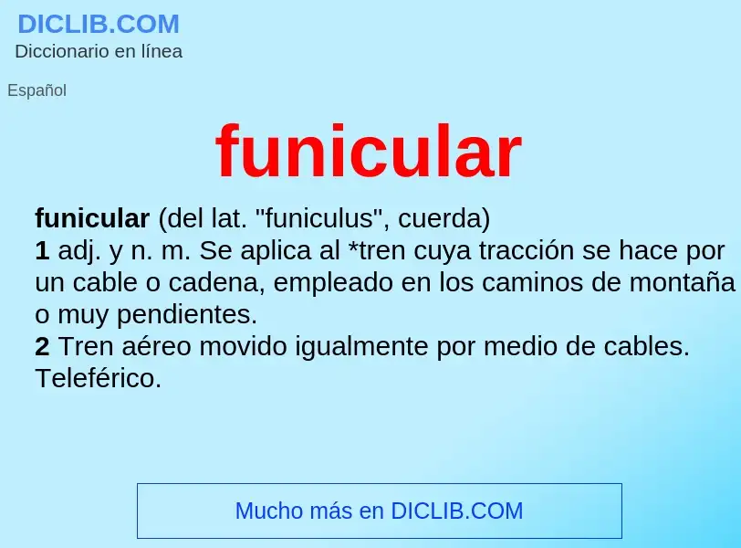 O que é funicular - definição, significado, conceito