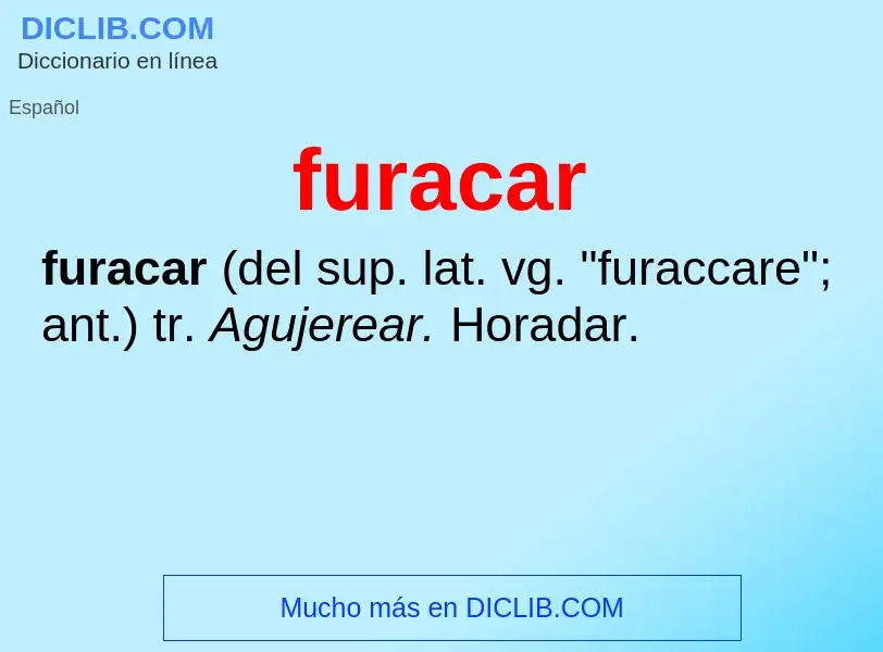 Qu'est-ce que furacar - définition