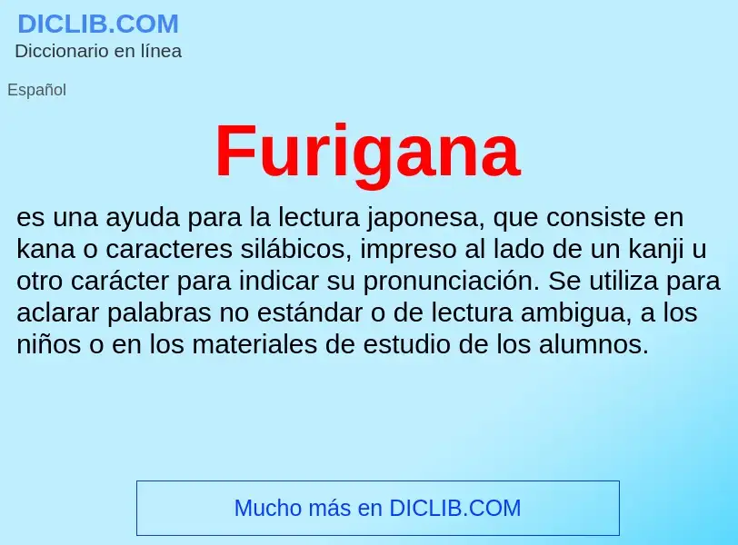 ¿Qué es Furigana? - significado y definición