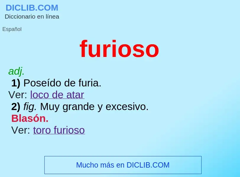 What is furioso - definition