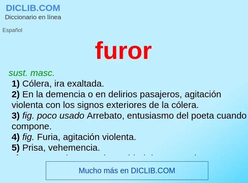 Wat is furor - definition