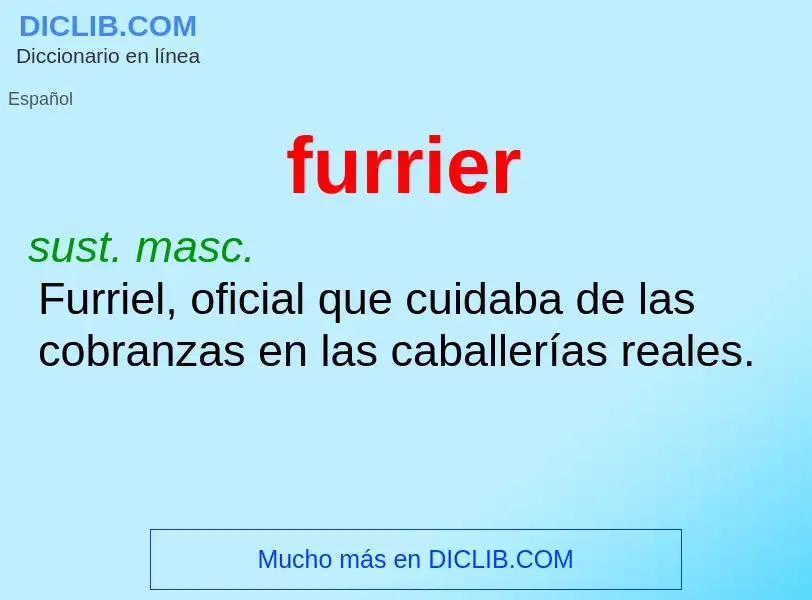 O que é furrier - definição, significado, conceito