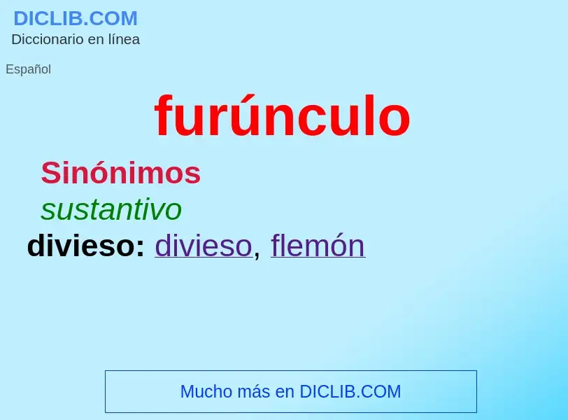 Was ist furúnculo - Definition