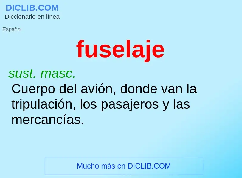 What is fuselaje - definition