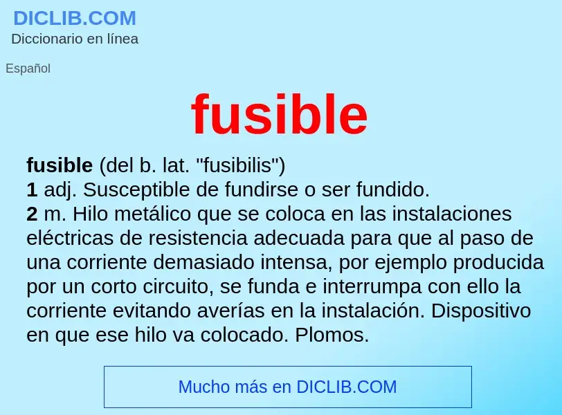 What is fusible - definition