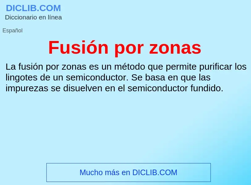 What is Fusión por zonas - meaning and definition