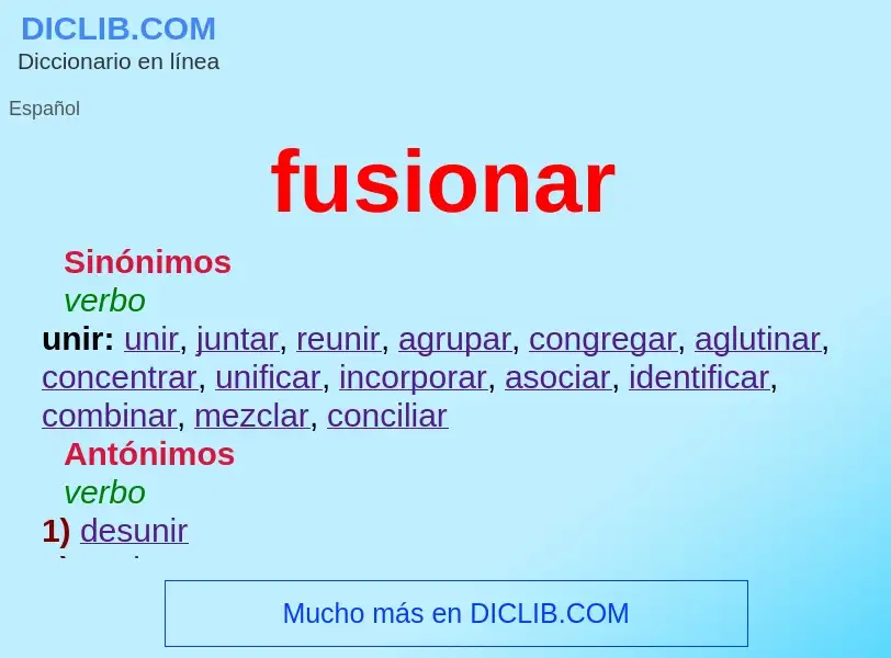 Wat is fusionar - definition