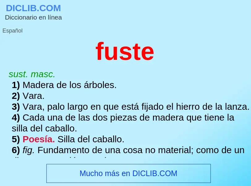 Wat is fuste - definition