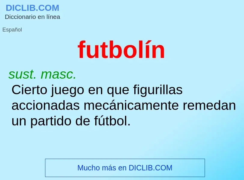 O que é futbolín - definição, significado, conceito