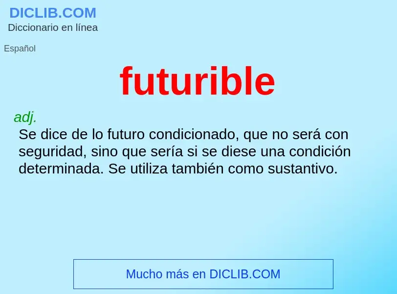 O que é futurible - definição, significado, conceito