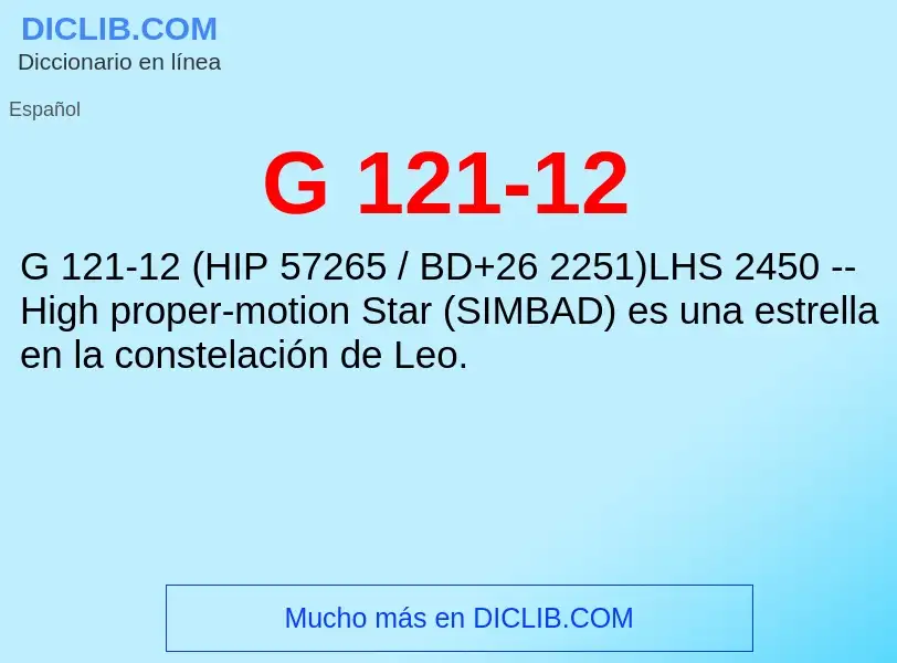 O que é G 121-12 - definição, significado, conceito