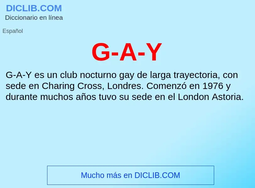 O que é G-A-Y - definição, significado, conceito