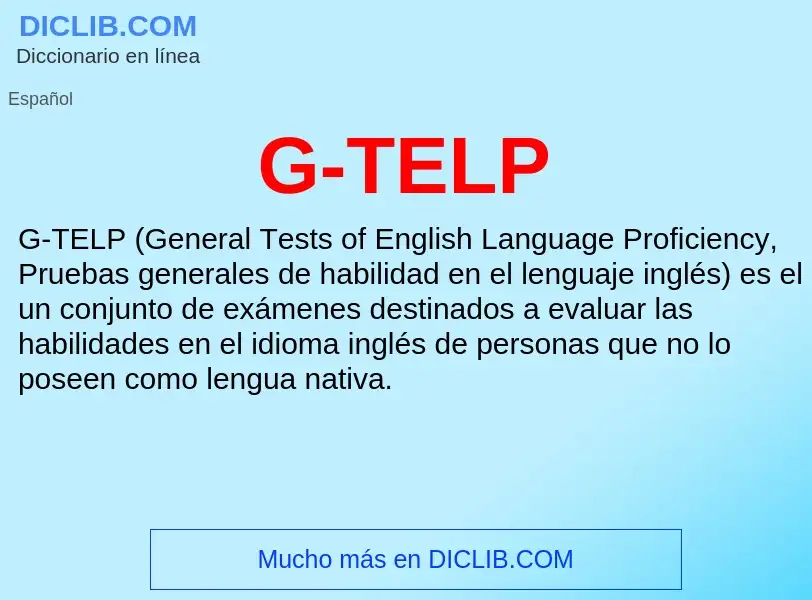 O que é G-TELP - definição, significado, conceito