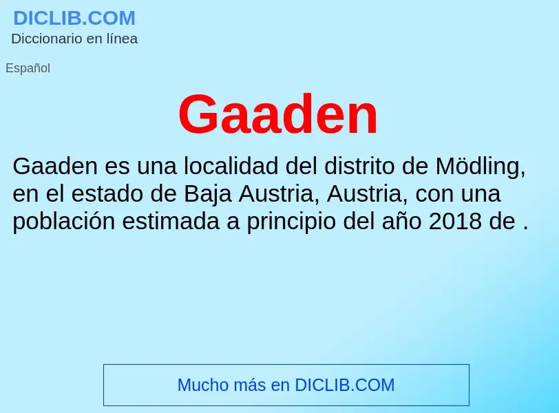 O que é Gaaden - definição, significado, conceito