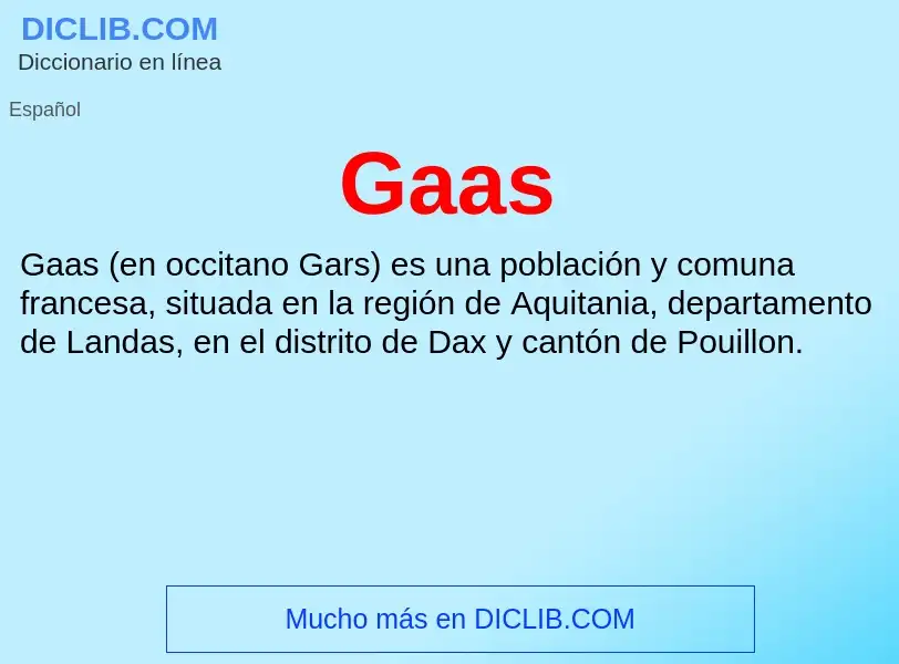 O que é Gaas - definição, significado, conceito