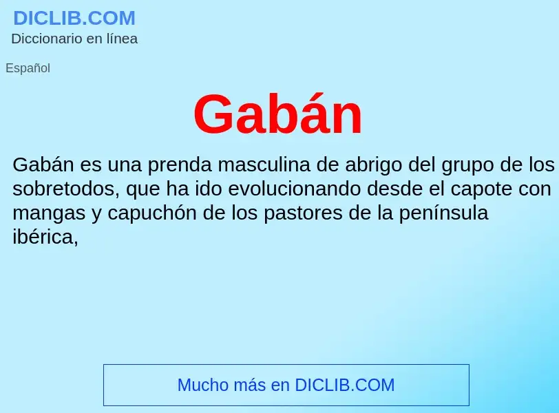 What is Gabán - meaning and definition