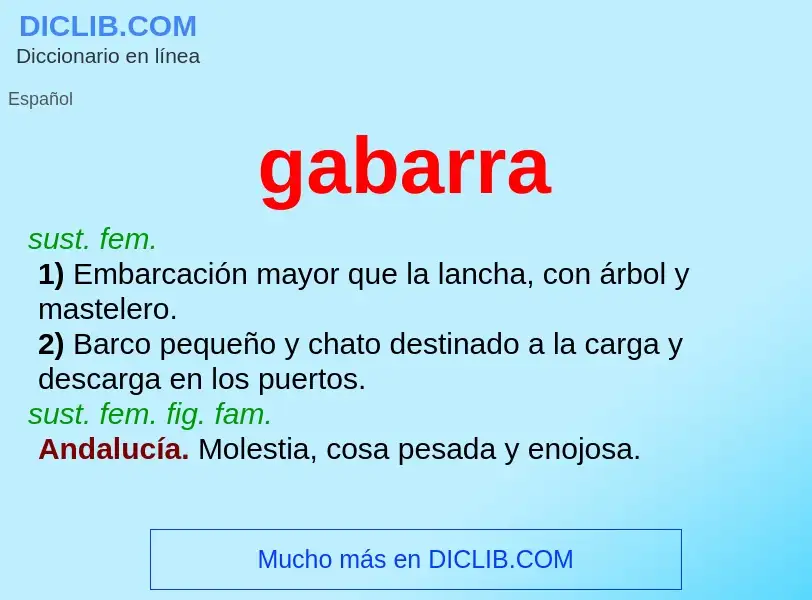 What is gabarra - definition