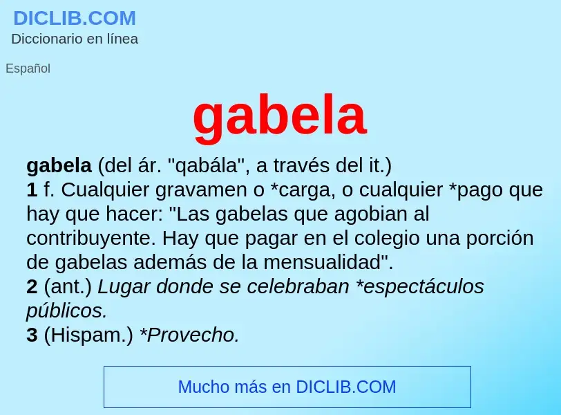 What is gabela - meaning and definition