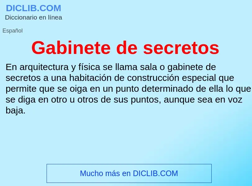 O que é Gabinete de secretos - definição, significado, conceito