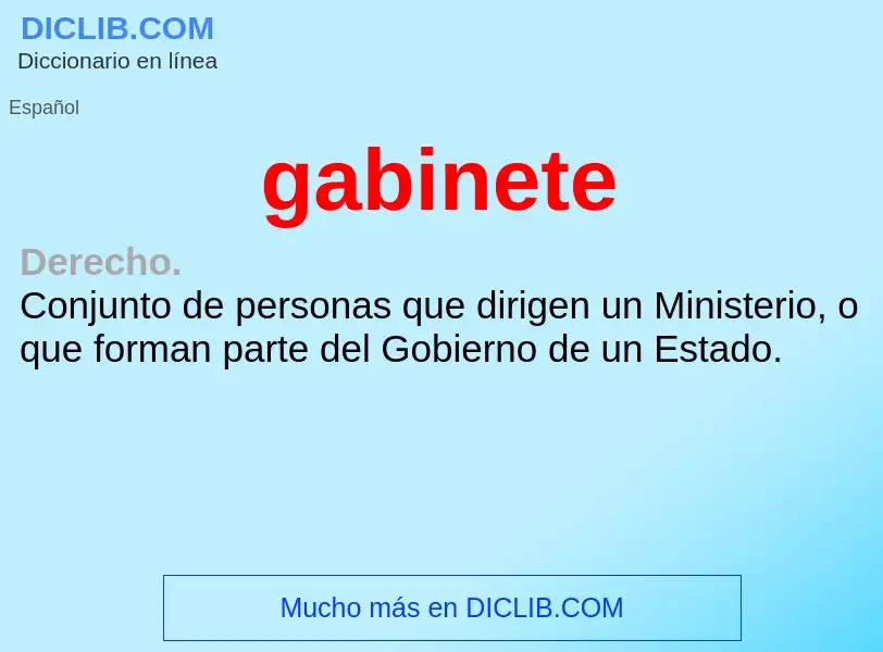 Che cos'è gabinete - definizione