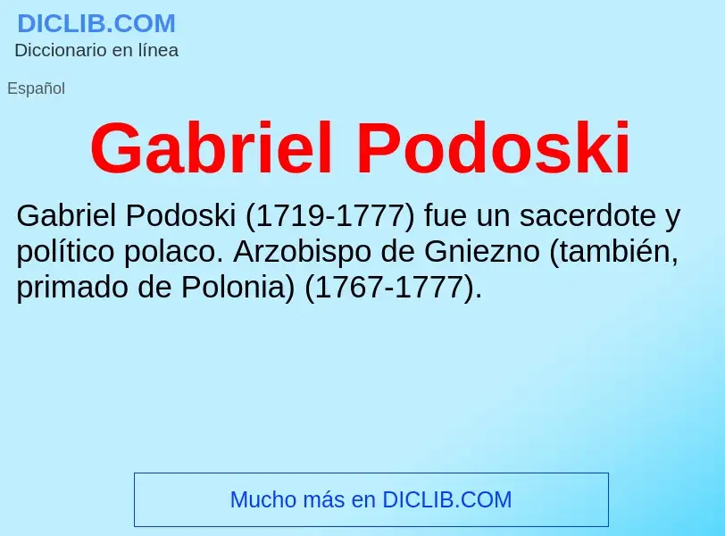 Что такое Gabriel Podoski - определение