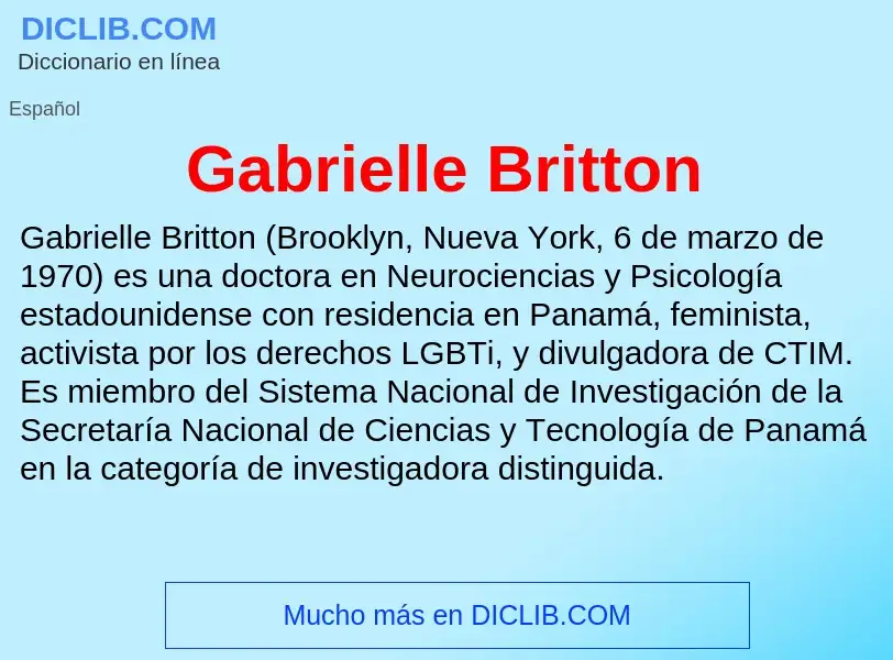 Что такое Gabrielle Britton - определение