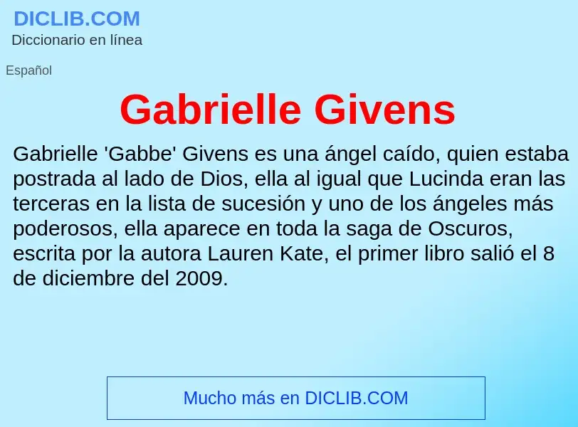 Что такое Gabrielle Givens - определение