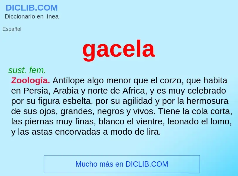 Was ist gacela - Definition