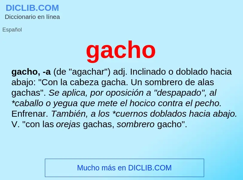 ¿Qué es gacho? - significado y definición