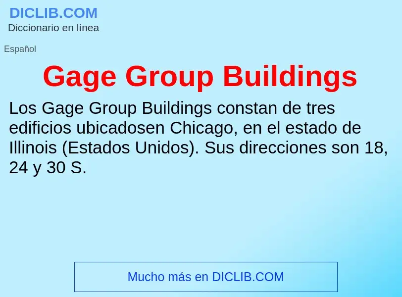 Что такое Gage Group Buildings - определение