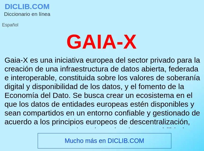 Che cos'è GAIA-X - definizione