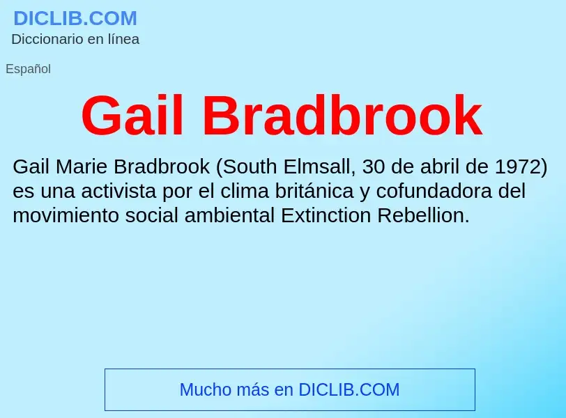 Что такое Gail Bradbrook - определение