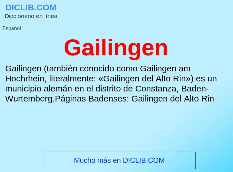 Что такое Gailingen - определение