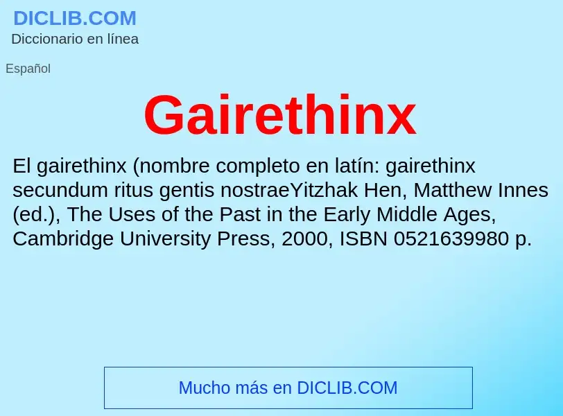 Что такое Gairethinx - определение