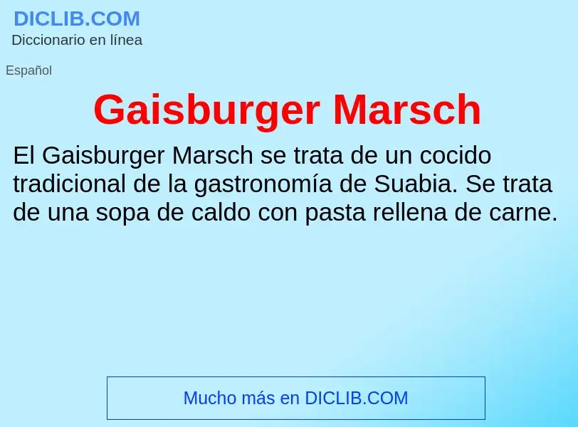 Что такое Gaisburger Marsch - определение