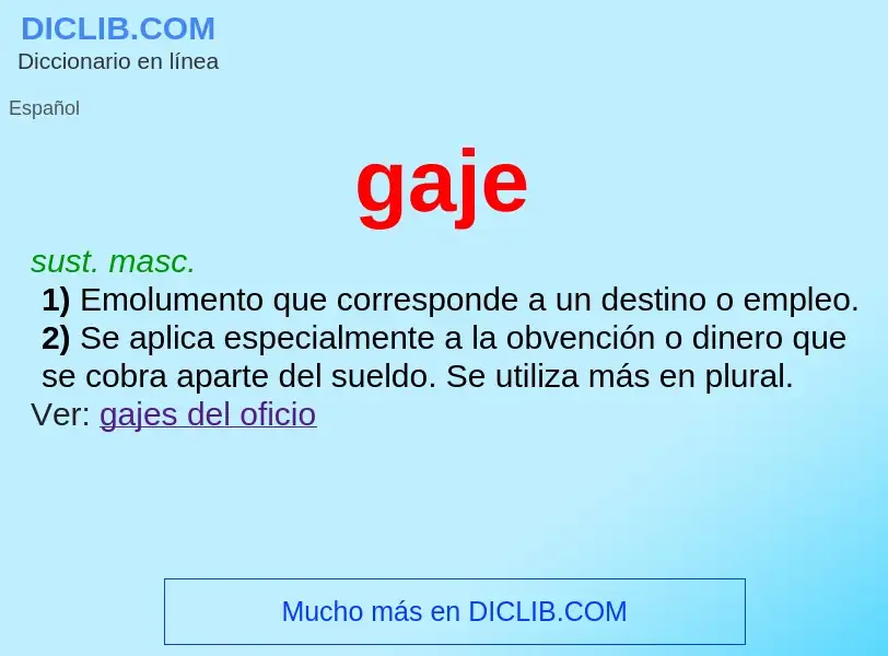 What is gaje - definition