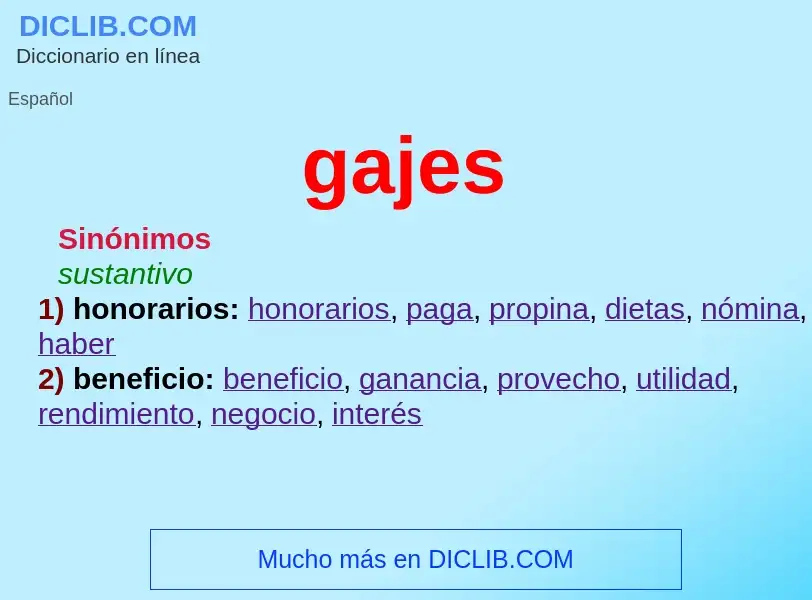 What is gajes - meaning and definition