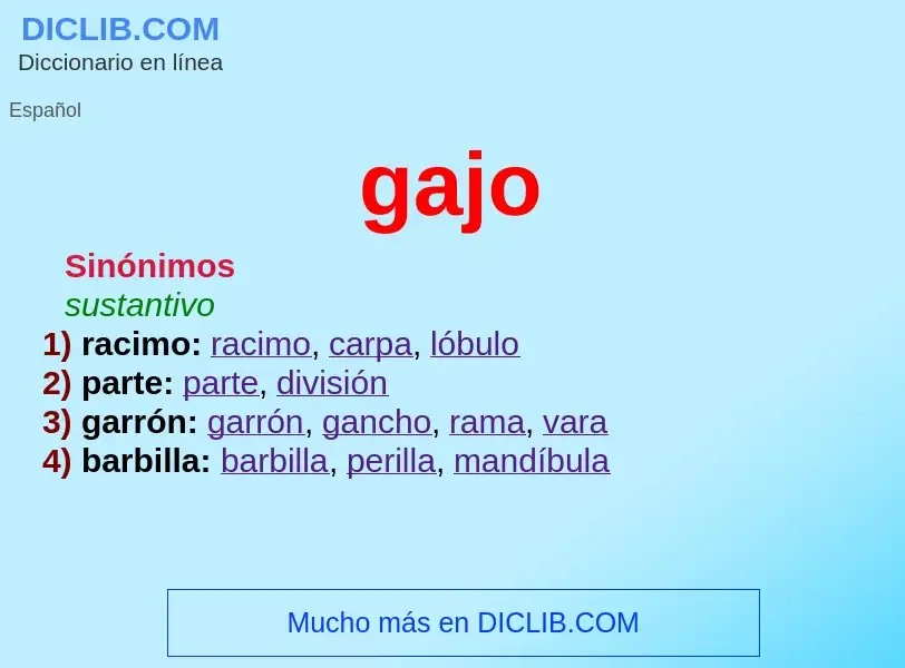 What is gajo - meaning and definition